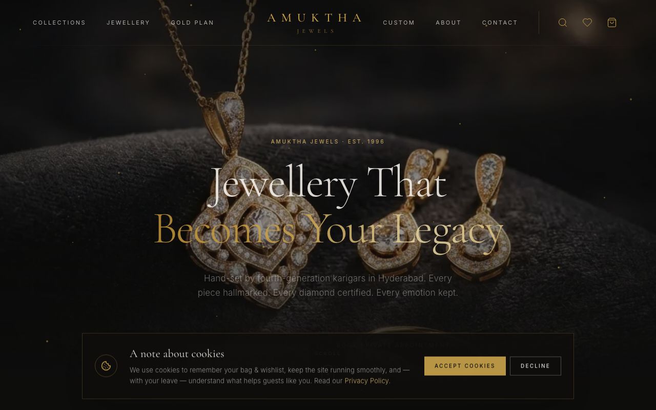 Amuktha Jewels Prototype Website