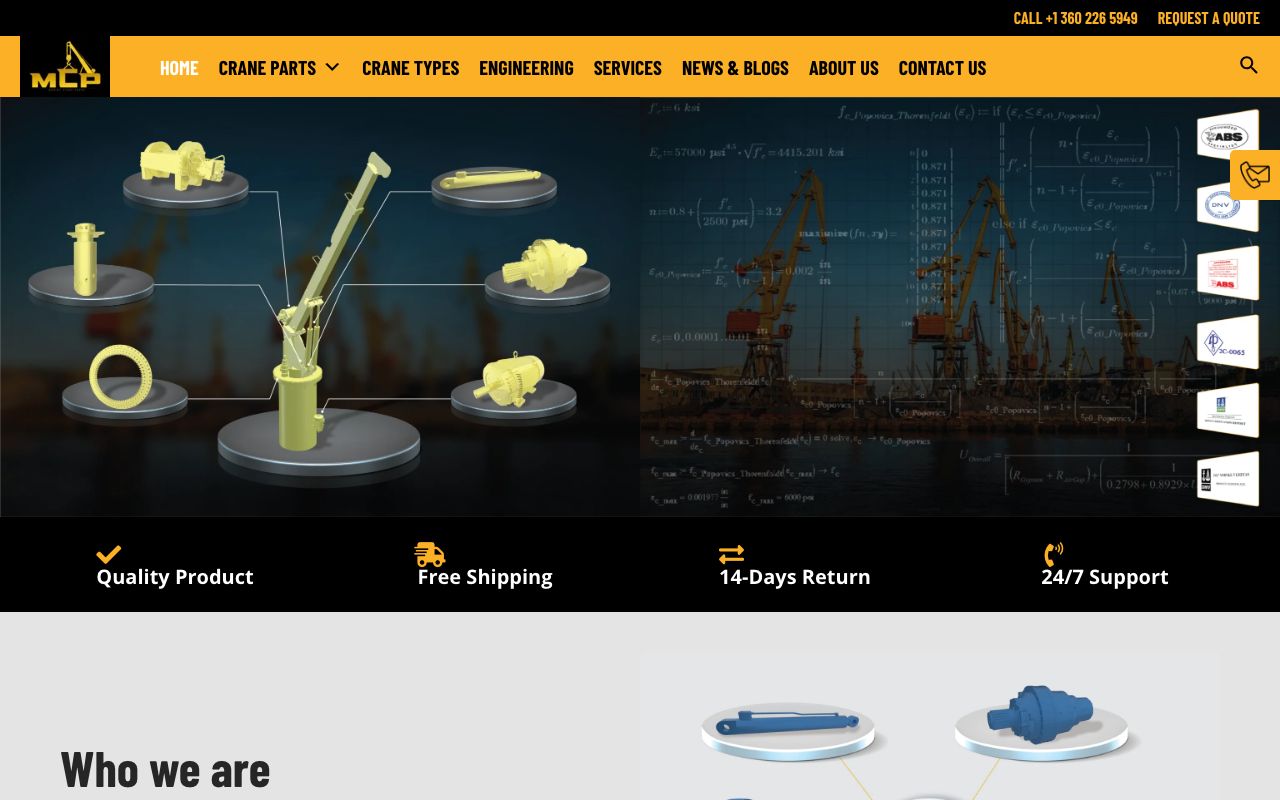 Marine Crane Parts Industrial Website