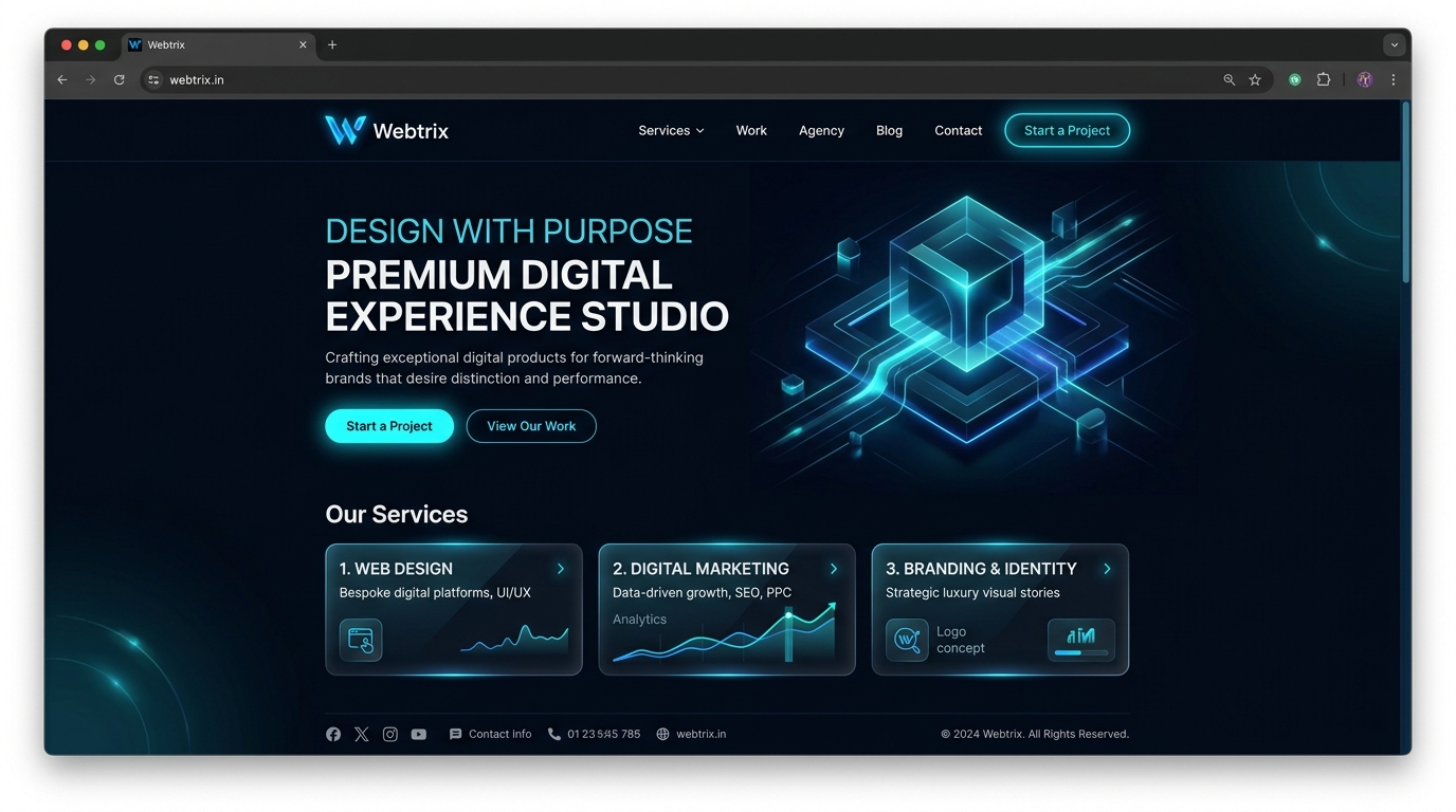 Webtrix — Premium Digital Experience Studio Website